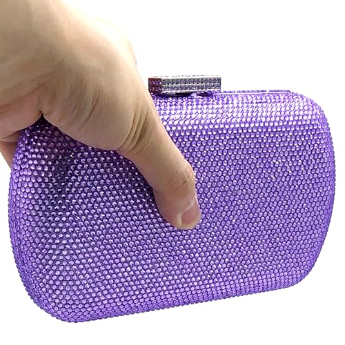 Image of Boutique De FGG Mini Rhinestone Clutch Purse,Evening Bags and Clutches for Women Formal,Crystal Clutch Bag Wedding Handbags