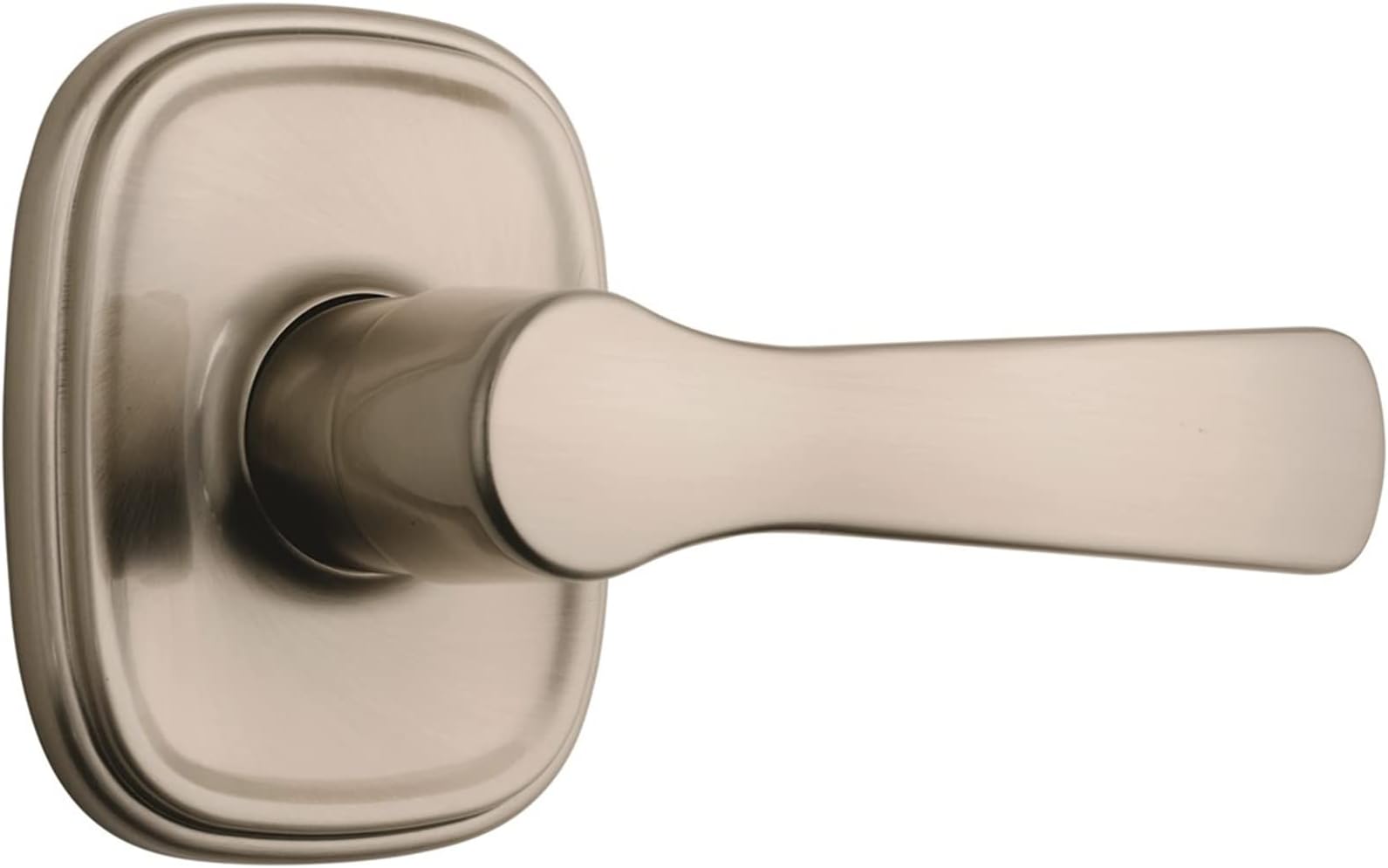 BRINKS - Alwood Push Pull Rotate Bed and Bath Privacy Door Lever, Satin Nickel - Door Lock That Opens Hands-Free with a Push, a Pull or by Rotating