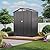 5x3 FT Metal Outdoor Storage Shed, Waterproof Garden Tool Shed with Pitched Roof & Lockable Door, Compact Backyard Storage for Bikes, Lawn Equipment, Patio Furniture, Easy Assembly Utility Shed, Gray