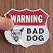 SmartSign “Bad Dog” Funny Warning Decal Set | Five Pack of 2.75