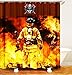 Produktbild WOYQS Textil Duschvorhang Antischimmel Waschbar Bad Vorhänge.3D-HD-Printing.Feuerwehr.Verblassen Nicht.Badezimmerzubehör.180 X180Cm