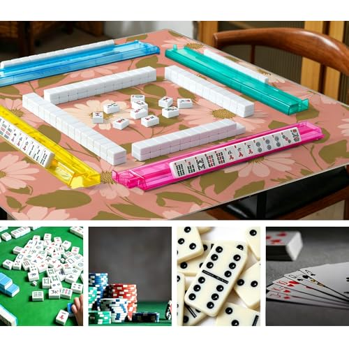 Tapete Mahjong anti ruido 33x33 pulgadas con bolsa miniatura 3