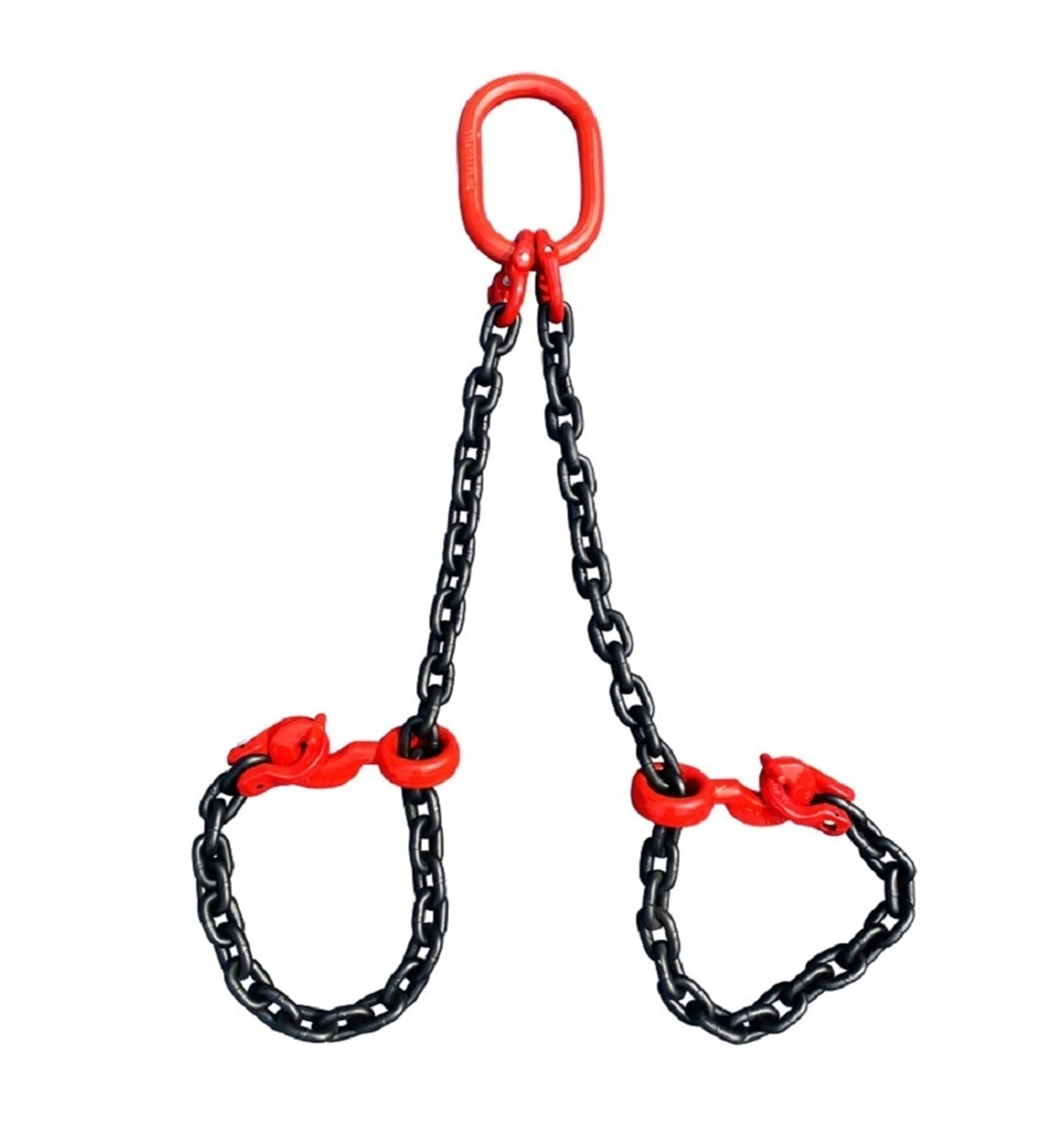 Chain Sling, Chain Sling,4Ton-10Tonx2M-8M 1-2 Leg Lifting Tool for Rebar Unloading Connection Die Forged Hook Crane, Combined(8TX2M 12MM)