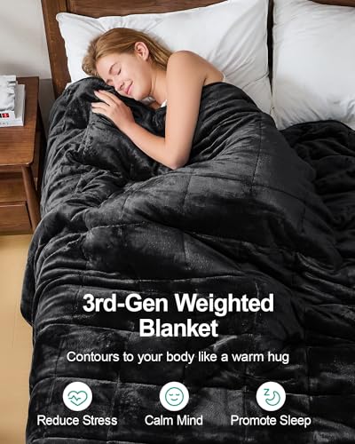 Image of Super Fuzzy Soft Sherpa Fleece Weighted Blanket, 15 lbs Dual Sided Fluffy Heavy Weighted Blankets for Adults - No Bunching with Double Layers of Soft Inner Lining (80 inchx 87 inch, 15 Pounds)