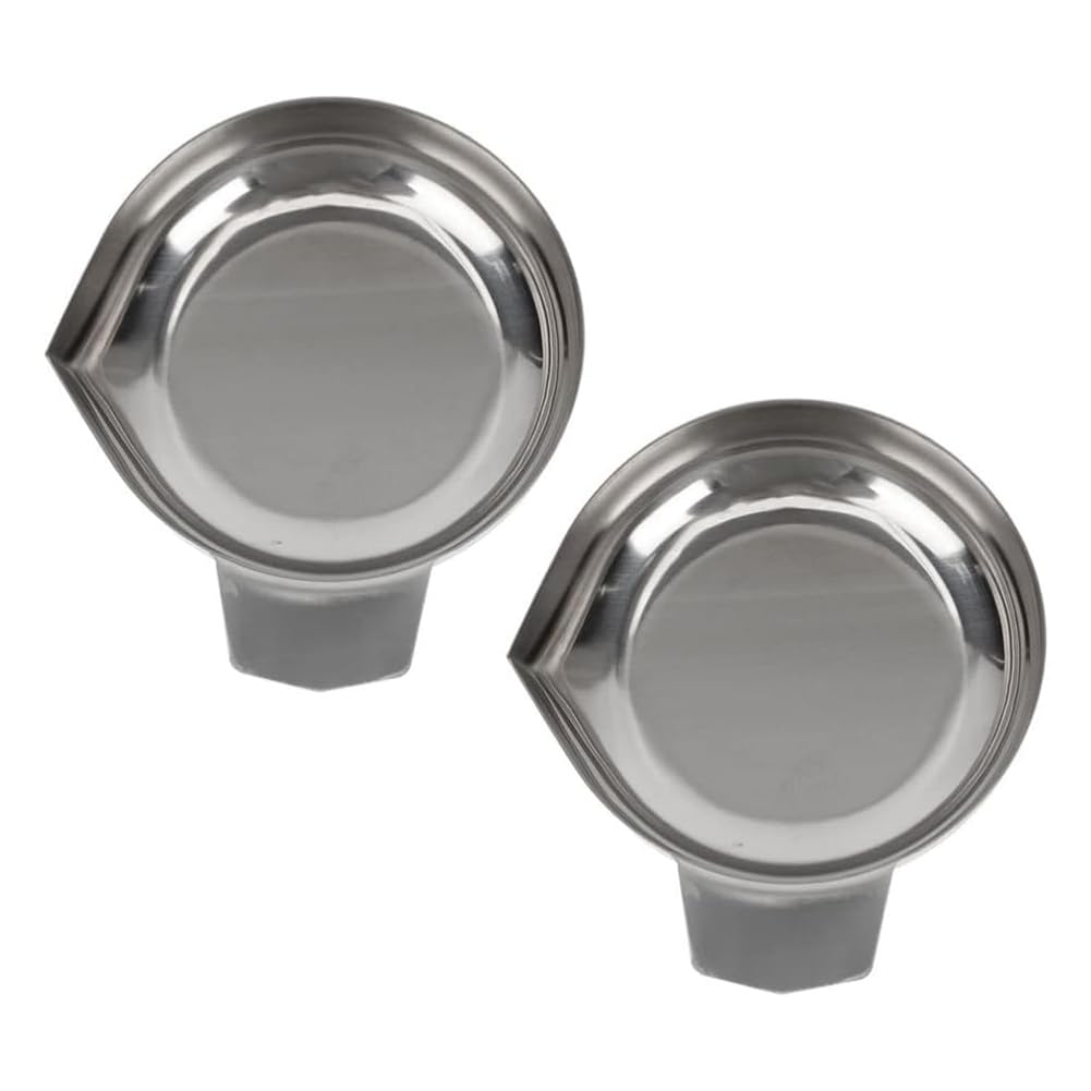Huudngeje Weigh Boats Scale 2Pcs Weighing Boats Stainless Steel Scale Tray Weighing Plate Lab Dish Containers Weight Tray