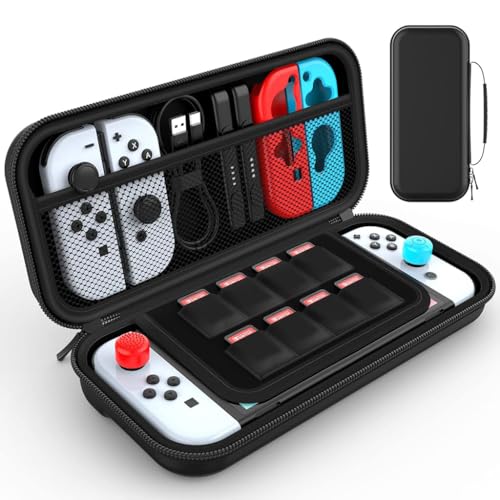 Carrying Case for Switch Gamepad, Organizer Bag for Switch/Switch OLED with 8 Games, Anti-Scratch EVA Storage Bag for Switch Carrying Case Accessories 8 515kaKfHDDL
