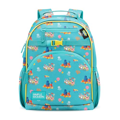 Simple Modern Large SpongeBob SquarePants Kids Backpack for School Girls and Boys | Elementary Backpack for Teen | Fletcher Collection | Kids - 16 tall | SpongeBob Pals