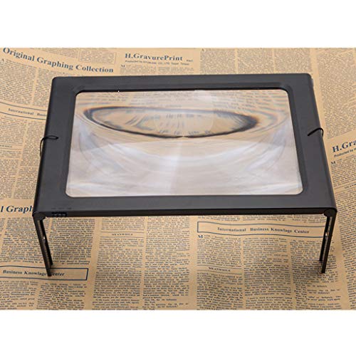 Lupa de página de LED F Fityle grande ultra brilhante 2,5X com 6 LEDs – Lupa dobrável ótima para lei