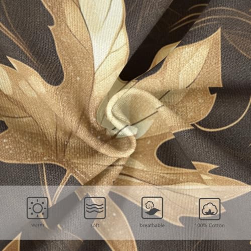 KLL Vintage Golden Glitter Maple Leaves Little Boys Pure Cotton Underwear Cute Children Panties3