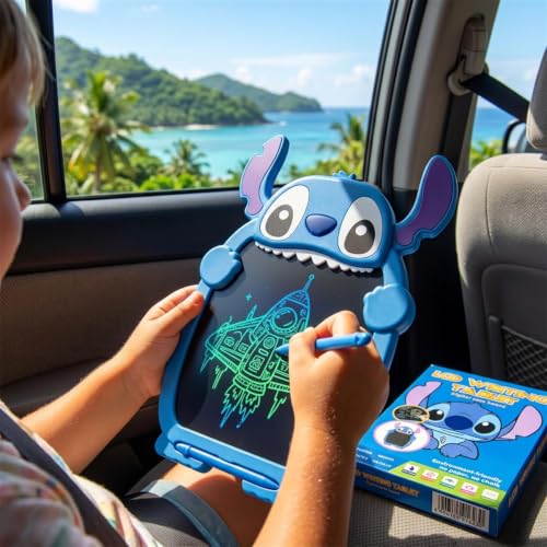 Image of Stitch LCD Writing Magic Tablet 11.5cm, Drawing Pad for Kids, Preschool Early Education Toy, Toddler Travel Game for Boys & Girls, Birthday Gift for 3 4 5 6 7 8 9 Year, Stitch Theme Color