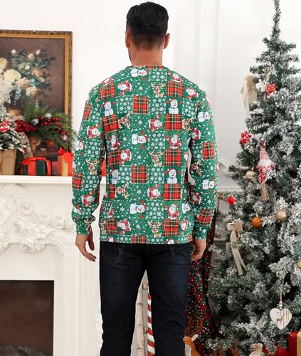 Idgreatim Unisex Ugly Christmas Crewneck Sweatshirt Novelty 3D Graphic Long Sleeve Sweater Shirt