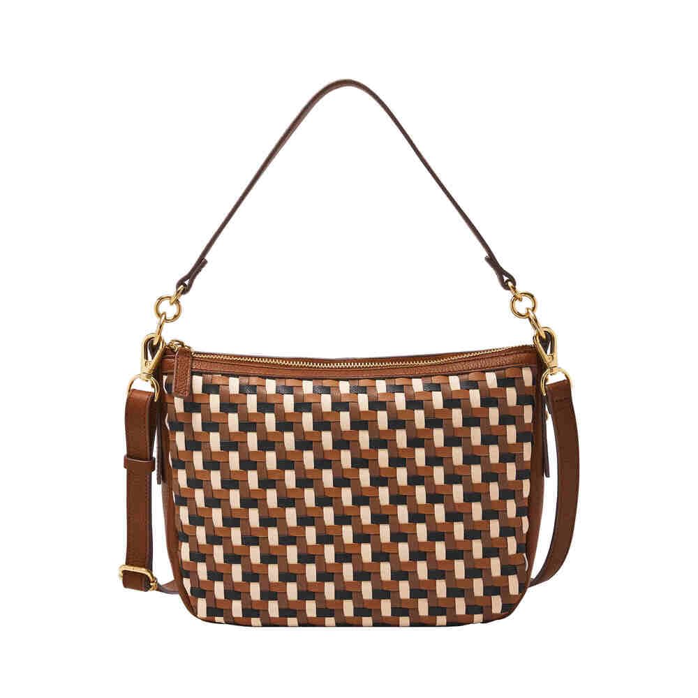 Fossil Jolie Brown Leather or Suede Crossbody bag for Women