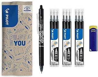 Pilot FriXion Clicker, Erasable Rollerball Pen inkl. 9 Minen Black