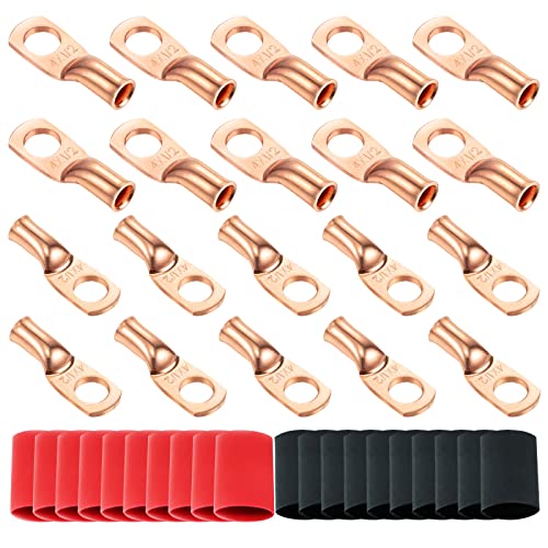 Cosses électriques 4 AWG en cuivre pur et gaines pour câblage de batterie