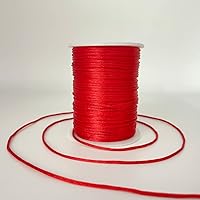 Vista 1 de 2 mm 330 Pies de Cordón de Nylon Satinado para Hacer Joyería, Pulseras, Collares, Hilo para Enhebrar, Rattail, Macramé, Kumihimo, Nudo Chino