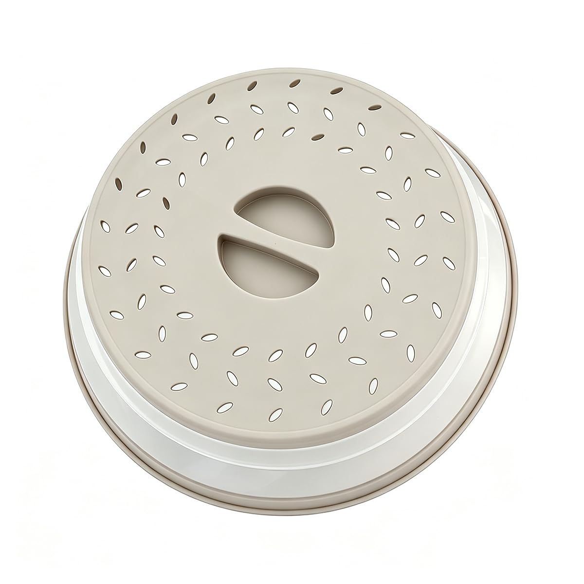 Collapsible Microwave Splatter Cover(10.5 IN,Beige grey)