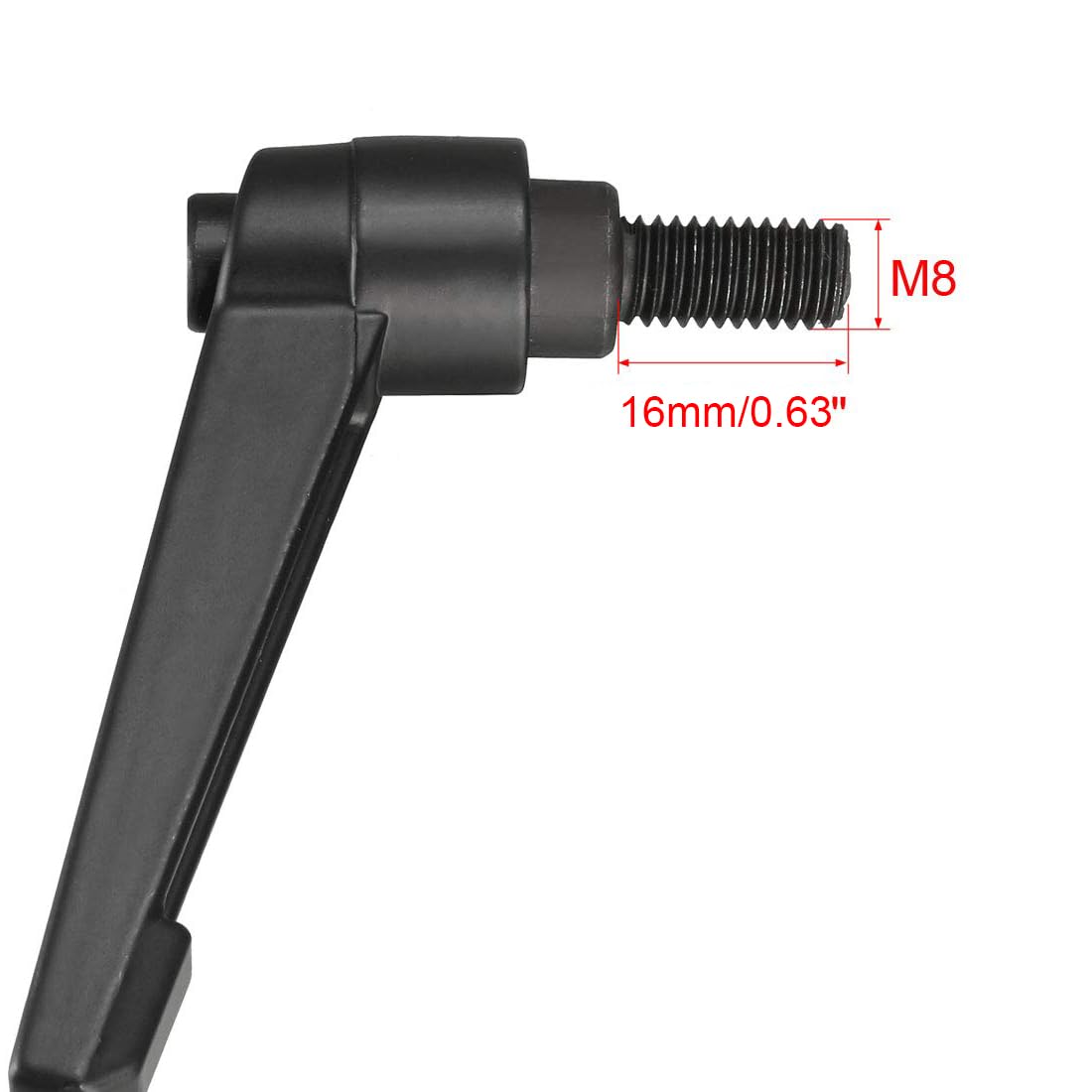TA-VIGOR 2Pcs Adjustable Clamping Lever Handles, M8 x 16mm Locking Quick Release Push Button Ratchet Screw Knobs - Image 2
