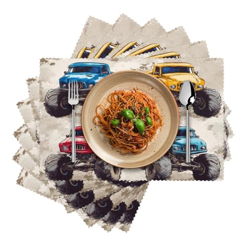 Set de table antidérapant monster truck et résistant à la chaleur x6 - 3