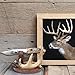 BestGiftEver Carved Handle Decorative Bear Blade Knife with Faux Antler Display Stand Hunting Cabin Home Decoration