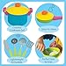 Small World Toys Kids Kitchen Playset, Pretend Play Cooking Toys with Play Pots, Pans, Utensils Cookware Toys, Toddler Kitchen Set for 3+, 11 Pcs Play Kitchen Set Learning Gift for Girls Boys