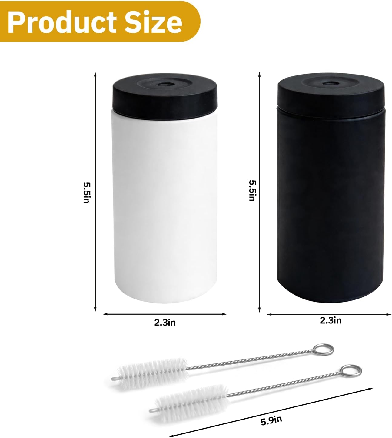 2 Pack Silicone Dish Soap Dispenser with Cleaning Brushes image 2
