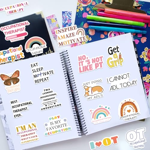 50PCS Occupational Therapy Stickers OT Sticker for Water Bottle Occupational Therapist Gift OT Laptop Decals - Image 3