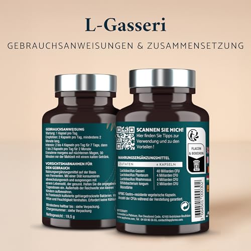 Apyforme - Lactobacillus Gasseri Bakterienstämme - Bis zu 50 Milliarden KBE/Tag - 60 Kapseln - 100% Französisch