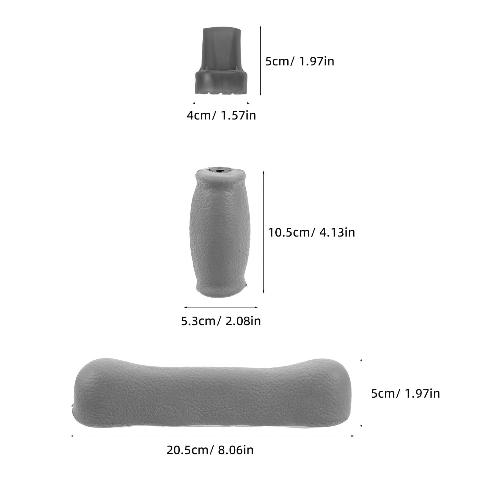 Lurrose Set di 2 cuscinetti per stampelle: impugnature, tappi per i piedi, | Imbottitura antiscivolo di ricambio per stampelle, accessori per bastoni da passeggio per anziani