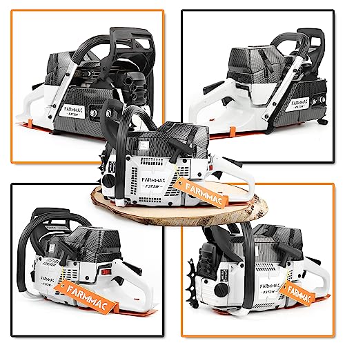 Image of 71cc Gas Chainsaw 28 Inch Bar, 372W 5.5HP Full Crank Engine with Chain Brake & Ergonomic Handle, Replacement Parts Fit Husqvarna 372X, Heavy Duty Logging Saw for Farm, Ranch & Land Clearing