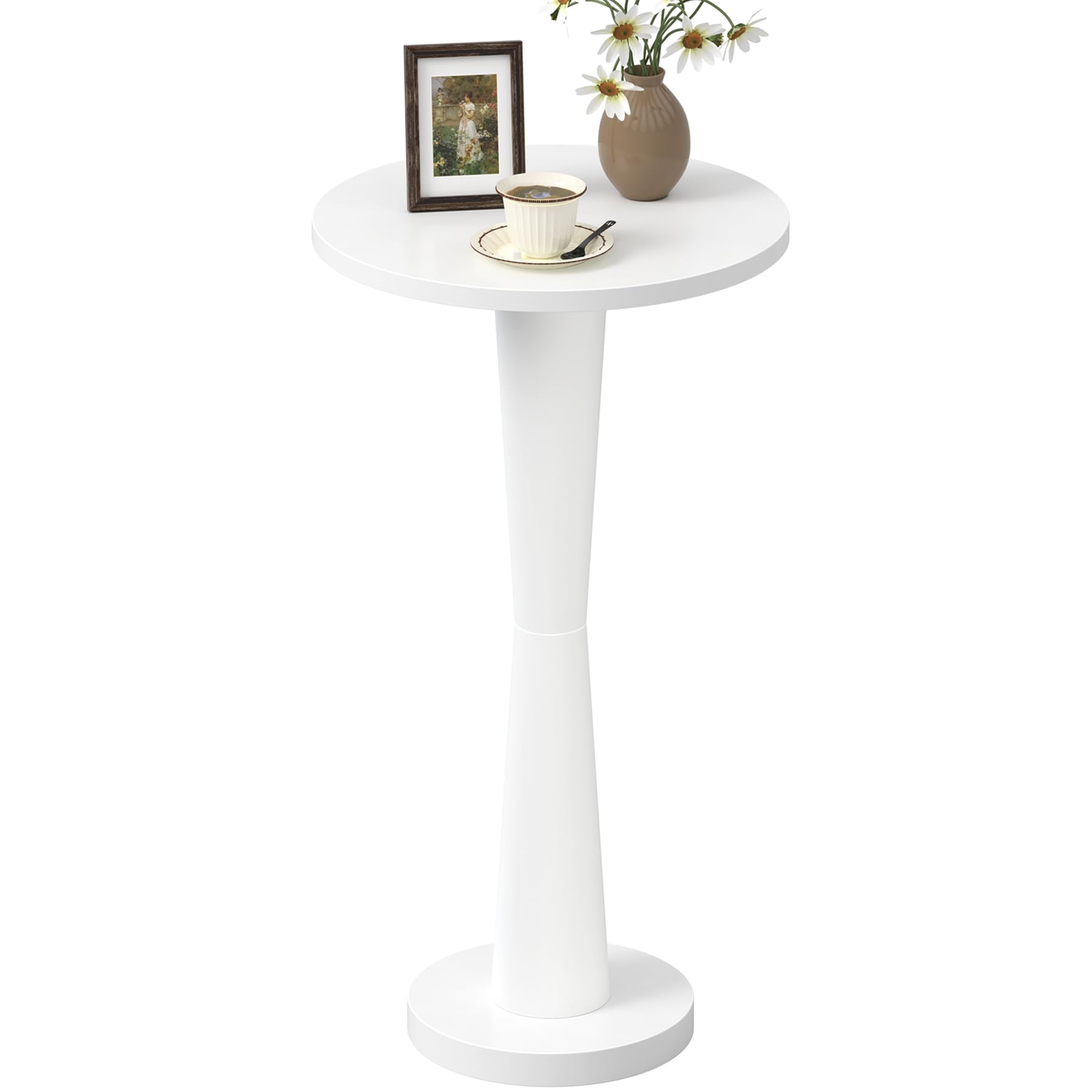 Photo 1 of LAATOOREE Small Round Side Table - White