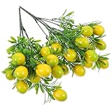 Branches de faux citrons : elles peuvent être largement utilisées dans les magasins, les bureaux, les bars et tout autre lieu que vous souhaitez décorer. faux citrons avec tiges