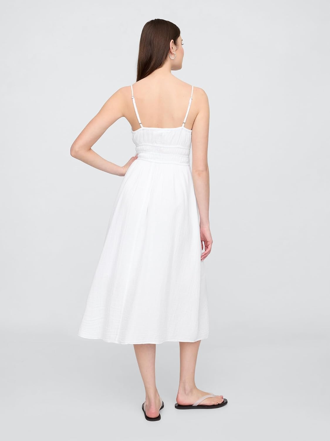 GAP Women's Tie-Front Woven Maxi Dress