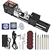 VEVOR Mini Torno de Madera 70x160 mm Torno Eléctrico de Madera 24 V 96 W Fresadora Accesorios 7 Velocidades 4220/5300/5650/6350/6660/7050/8450 rpm Herramienta Rotativa para Madera DIY 350x60x80 mm