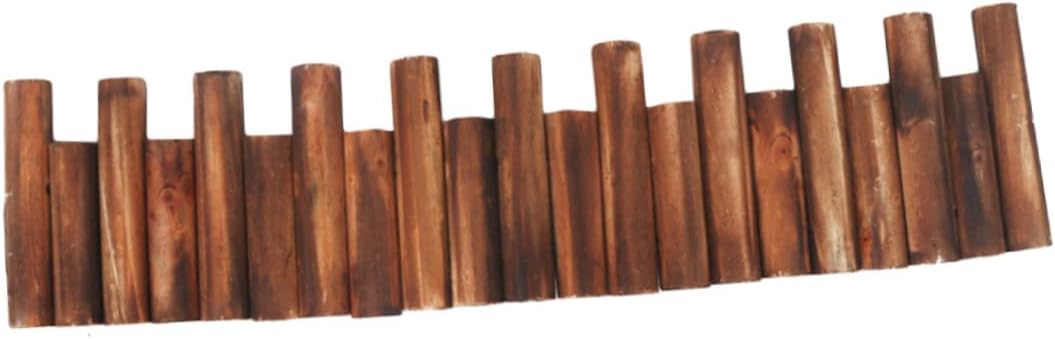 POPETPOP Wood Garden Fence Decorative Outdoor Flowerbed Border with Sturdy Wood Edging Panels for Lawn Landscaping and Partition