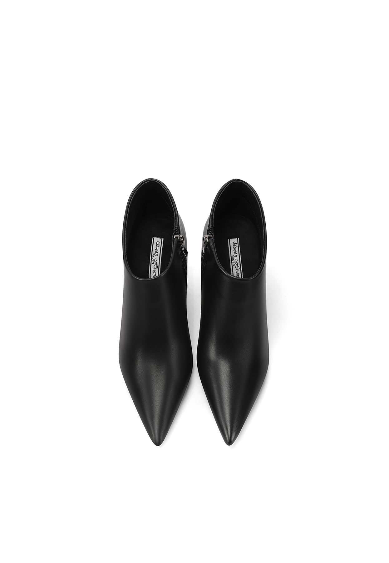 QUEEN HELENA Tronchetti Casual Eleganti Scarpe con Tacco con Zip Laterale Donna K3416