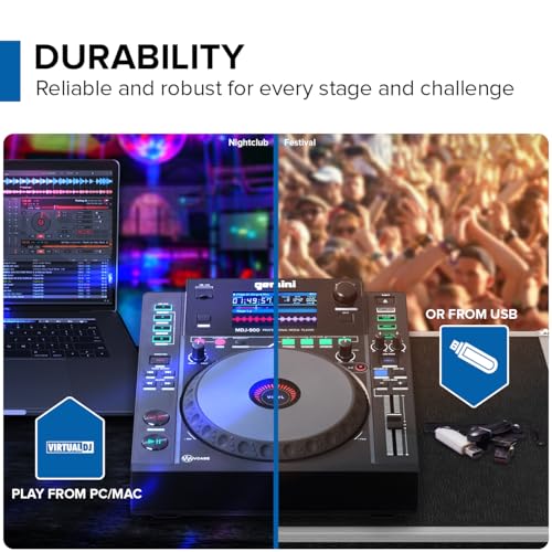 Reproductor MDJ-900 Gemini Sound con pantalla de 8 pulgadas y conexion USB 6