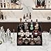 Vecxoty 3 Tier Wood Liquor Bottle Display Shelf, Coffee Syrup Organizer Rack, Wine Racks Countertop, Bar Shelf for Vodka Tequila Whiskey, Liquor Cabinet for Home Decor, Mini Bar, Black Bar Organizer