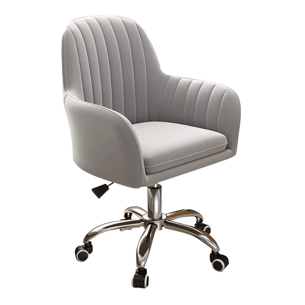 Chaise de travail velours dossier ergonomique siège réglable roulettes maison