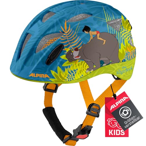 Alpina Ximo Disney - Leichter, Sicherer und Bruchfester Disney Fahrradhelm mit Optionalen LED-Licht für Kinder, Jungle Book Gloss, 49-54 cm