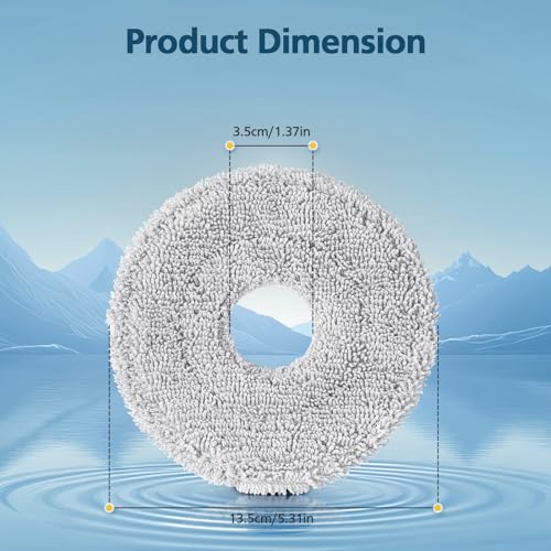 Image of HASTHIP 6Pcs Mop Pads for Dreame L40 Ultra /X40 Ultra /X50 Ultra /L50 Ultra /L10S Ultra / L10s Pro Ultra Heat, Replacement Parts Compatible with Dreame L10S Ultra Gen2 /L40S Ultra /X30 Ultra /L10 Ultra