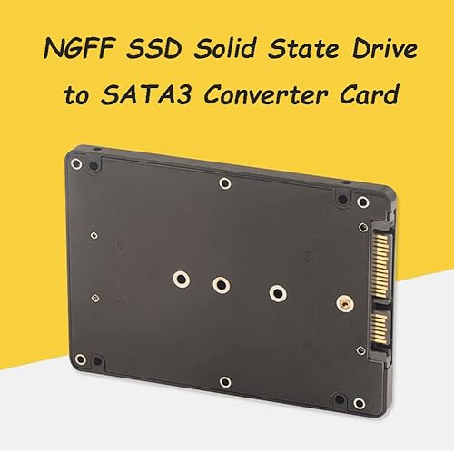 Miniatura 2 de M.2 NGFF a 2.5 pulgadas SATA 3.0 Adapter, B+M KeyM Key SSD Converter Card (negro)