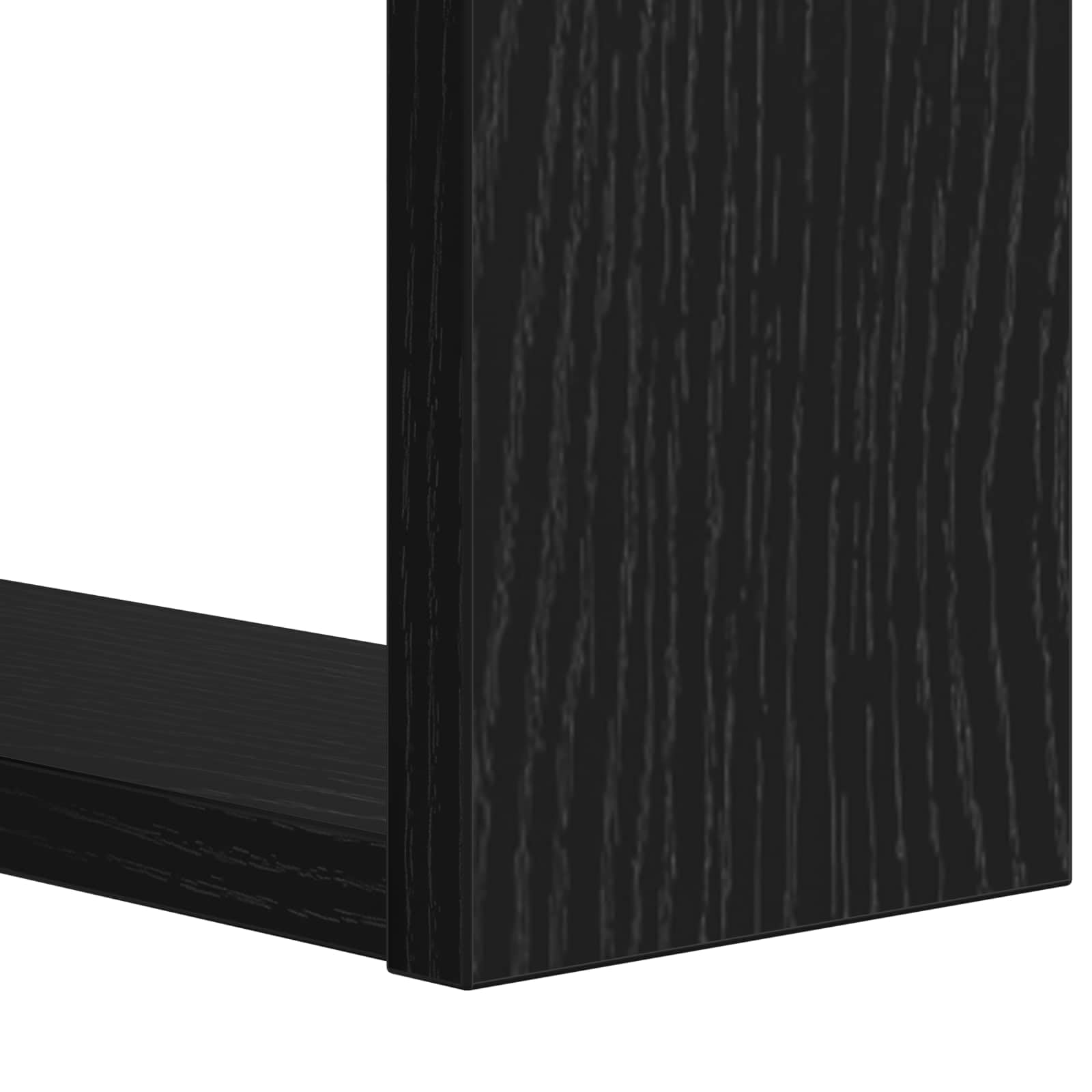 Estantería (2 estantes, 52 x 25 x 71,5 cm), color negro
