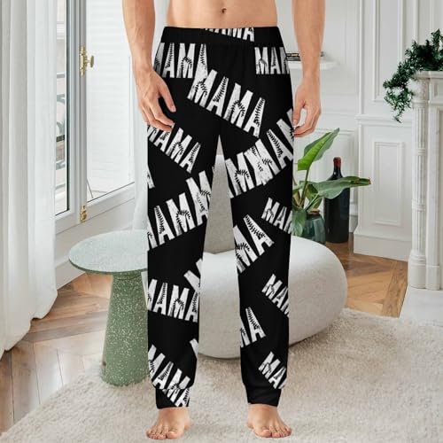 MAMA Baseball Men's Pajama Pants Soft Loungewear Bottoms Lightweight Sleepwear2