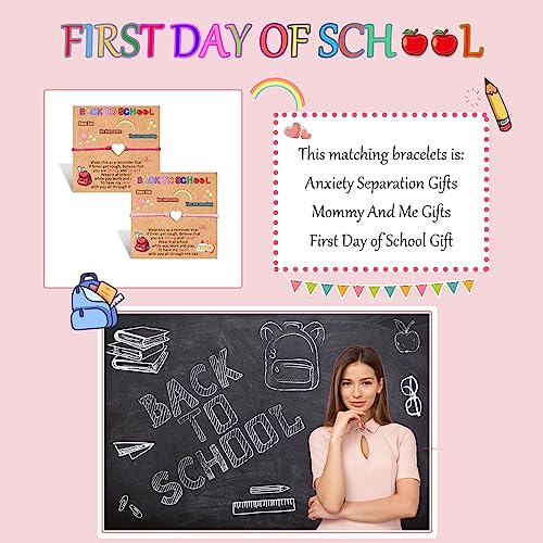 HOHOTANG Matching Heart Wish Bracelets, Cute Bracelets for Mother Teacher Granddaughter Women4