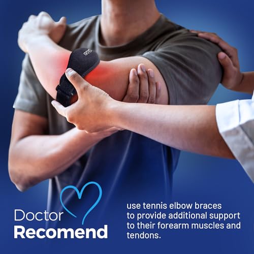 APOYO Tennis Elbow Brace, Elbow Brace for Tendonitis and Tennis Elbow Strap, Counterforce Arm Band for Tendon Relief for Men & Women - Thumbnail 2