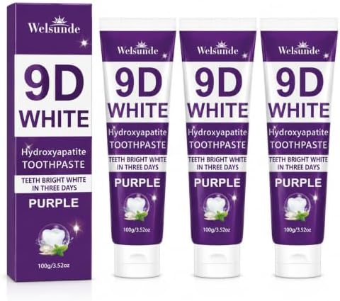 9D White Brightening Toothpaste, Fluoride-Free SLS-Free Stain Removal Formula, Gentle Surface Brightening Oral Paste, Long Lasting Fresh Breath for Adult Daily Use image 5