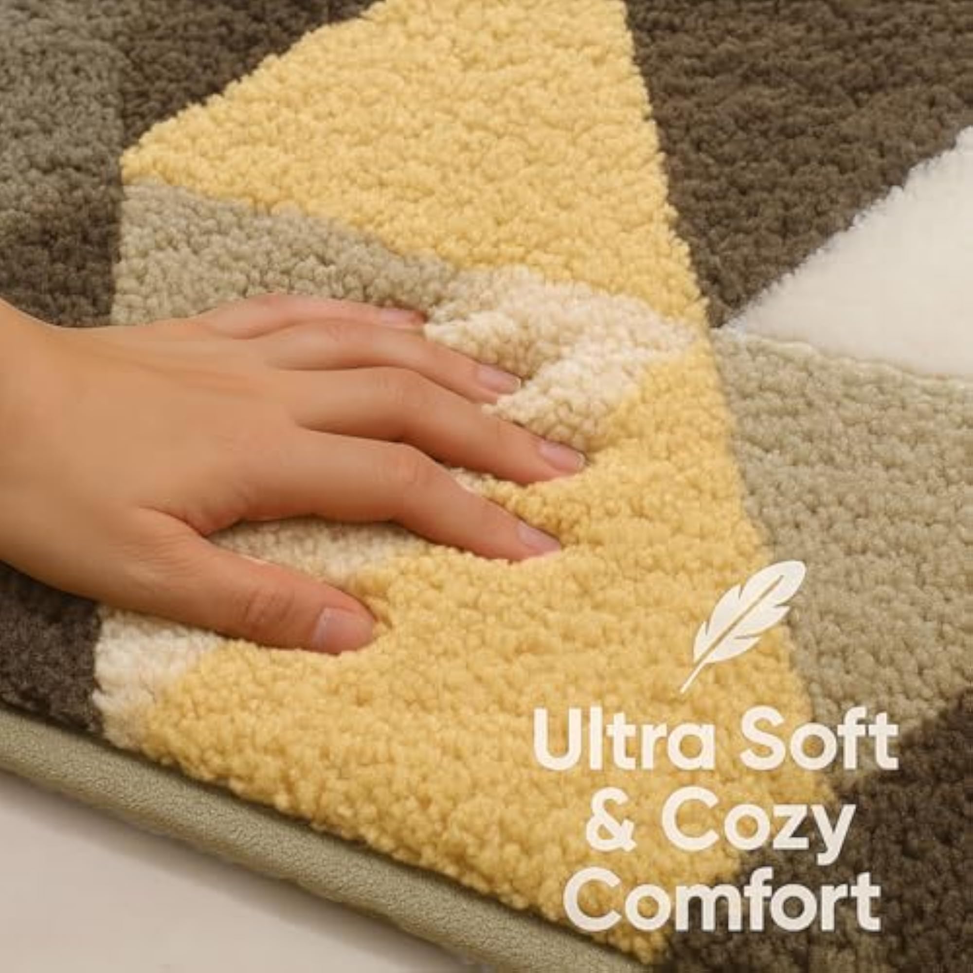 Super Soft Canada Triangle Bath Mat, Non-Slip