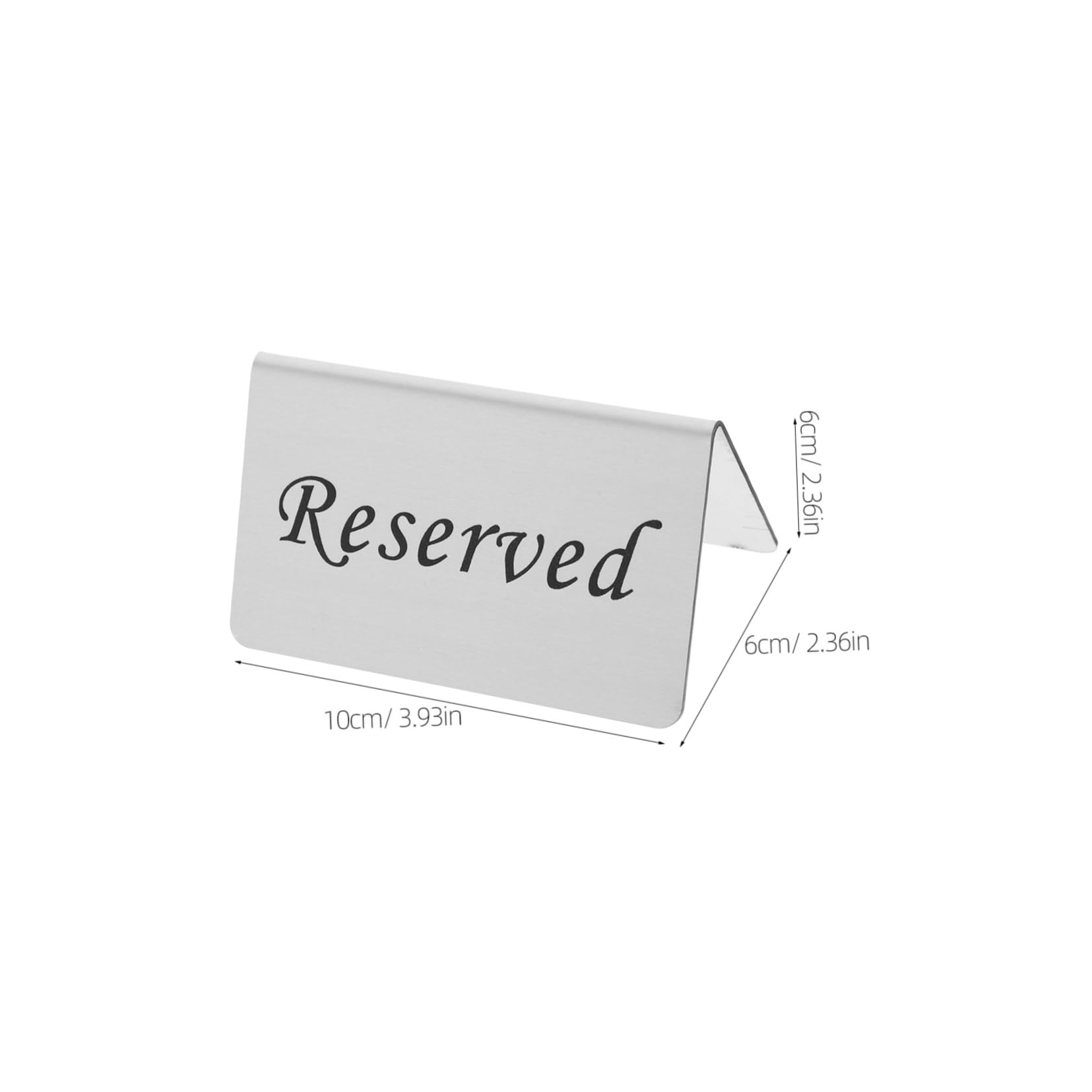 FUNOMOCYA 4Pcs Reserved Table Sign Stainless Steel Wedding Seat Reservation Signs Modern Design for Restaurant Events and Banquets Lightweight Easy to Clean