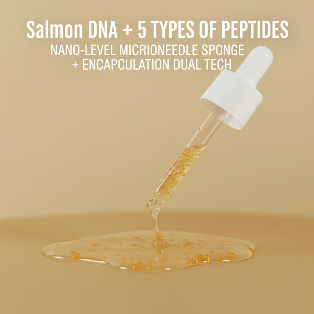 Salmon DNA PDRN Face Serums - Glow Serum with Niacinamide, Hyaluronic Acid, Collagen, Vitamin C & Peptides - Hydrating, Brightening & Firming Serum for Radiant, Smooth & Balanced Skin - Image 4