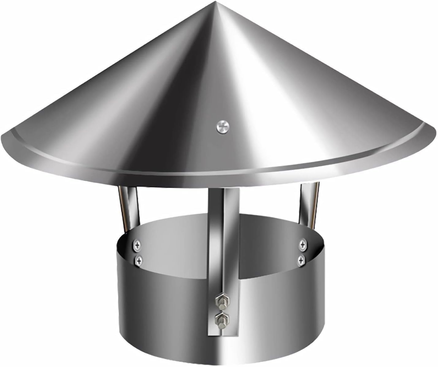 Chapeau de cheminée résistant 150mm capuchon évacuation anti pluie